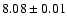 $8.08\pm0.01$