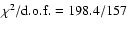 $\chi^2/{\rm d.o.f.}=198.4/157$