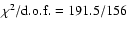 $\chi^2/{\rm d.o.f.}=191.5/156$