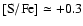 $\rm [S/Fe] \simeq +0.3$