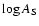 $\log A_{\rm S}$