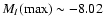 $M_I({\rm max}) \sim -8.02$