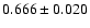 $0.666\pm0.020$