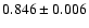 $0.846\pm0.006$
