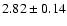 $2.82\pm0.14$