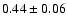 $0.44\pm0.06$