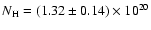 $N_{\rm H} = (1.32\pm0.14)\times10^{20}$