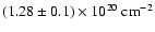$(1.28
\pm 0.1) \times 10^{20} ~{\rm cm}^{-2}$