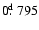 $0\hbox{$.\!\!^{\rm d}$ }795$