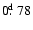 $0\hbox{$.\!\!^{\rm d}$ }78$