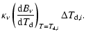 $\displaystyle \kappa_\nu
\left(\frac{{\rm d}B_\nu}{{\rm d}T_{\rm d}}\right)_{T=T_{{\rm d},i}}\Delta T_{{\rm d},i}.$