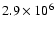 $2.9\times10^{6}$