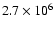 $2.7\times10^{6}$