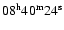 $08^{\rm h} 40^{\rm m} 24^{\rm s}$