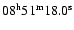$08^{\rm h} 51^{\rm m} 18.0^{\rm s}$