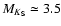 $M_{K_{\rm S}}\simeq3.5$