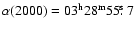 $\alpha(2000)=03^{\rm h}28^{\rm m}55\hbox{$.\!\!^{\rm s}$ }7$