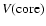 $V({\rm core)}$