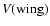 $V({\rm wing)}$