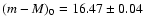 $(m-M)_0 = 16.47\pm0.04$