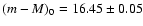 $(m-M)_0 = 16.45\pm0.05$