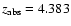 $z_{\rm abs}=4.383$
