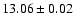 $13.06 \pm 0.02$