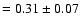 $=0.31\pm0.07$