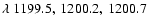 $\lambda~1199.5,\
1200.2,\ 1200.7$