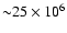 ${\sim}25\times10^6$