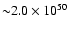 ${\sim}2.0\times10^{50}$