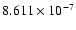$8.611\times10^{-7}$