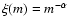 $\xi(m) = m^{-\alpha}$