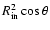 $R_{\rm in}^{2}\cos\theta$