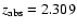 $z_{\rm abs} = 2.309$