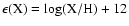 $\epsilon({\rm X}) = \log ({\rm X/H}) + 12$
