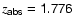 ${ z}_{\sf\sl abs} = {\sf\sl 1.776}$