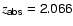 ${ z}_{\sf\sl abs} = {\sf\sl 2.066}$