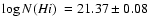 $\log N(H {\sc i})~= 21.37\pm 0.08$
