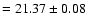 $=
21.37\pm 0.08$