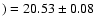 $) = 20.53\pm 0.08$