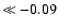 $\ll -0.09$