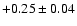 $+0.25\pm 0.04$