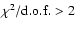 $\chi^2/{\rm d.o.f.} > 2$