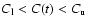 $C_{\rm l}<C(t)<C_{\rm u}$