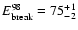 $E_{\rm break}^{98} = 75^{+1}_{-2}$