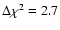 $\Delta \chi^2 = 2.7$