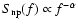 $S_{\rm np}(f) \propto f^{-\alpha}$