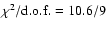 $\chi^2/{\rm d.o.f.} = 10.6/9$