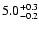 $\rm 5.0^{+0.3}_{-0.2}$